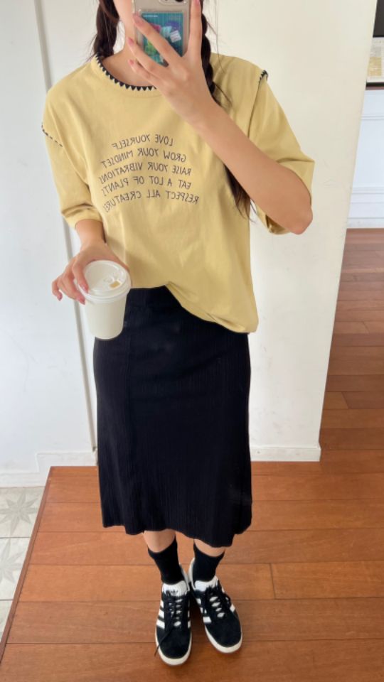 HEY/TO SEWING韓國代購㊣女裝新品25秋夏真品人氣休閑T恤BY HEY/TO SEWINGT恤圖色4