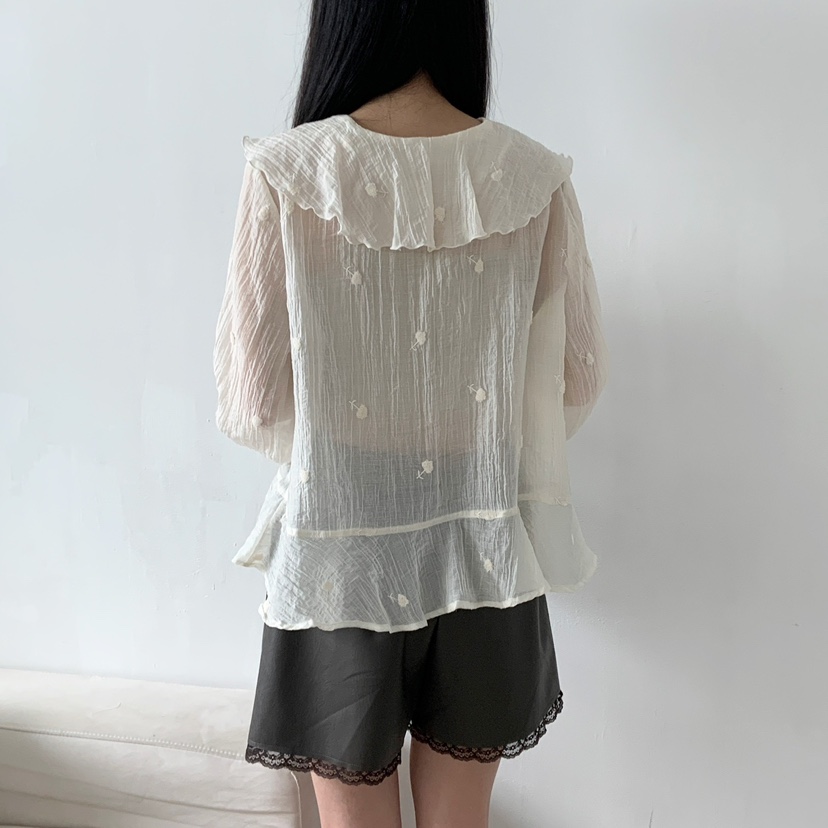 LOVABLE東大門㊣實拍女裝新品時尚推薦休閑熱賣真品襯衫蕾絲衫LOVABLE襯衫/蕾絲衫