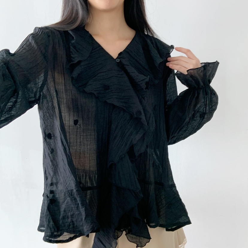 LOVABLE東大門㊣實拍女裝新品時尚推薦休閑熱賣真品襯衫蕾絲衫LOVABLE襯衫/蕾絲衫