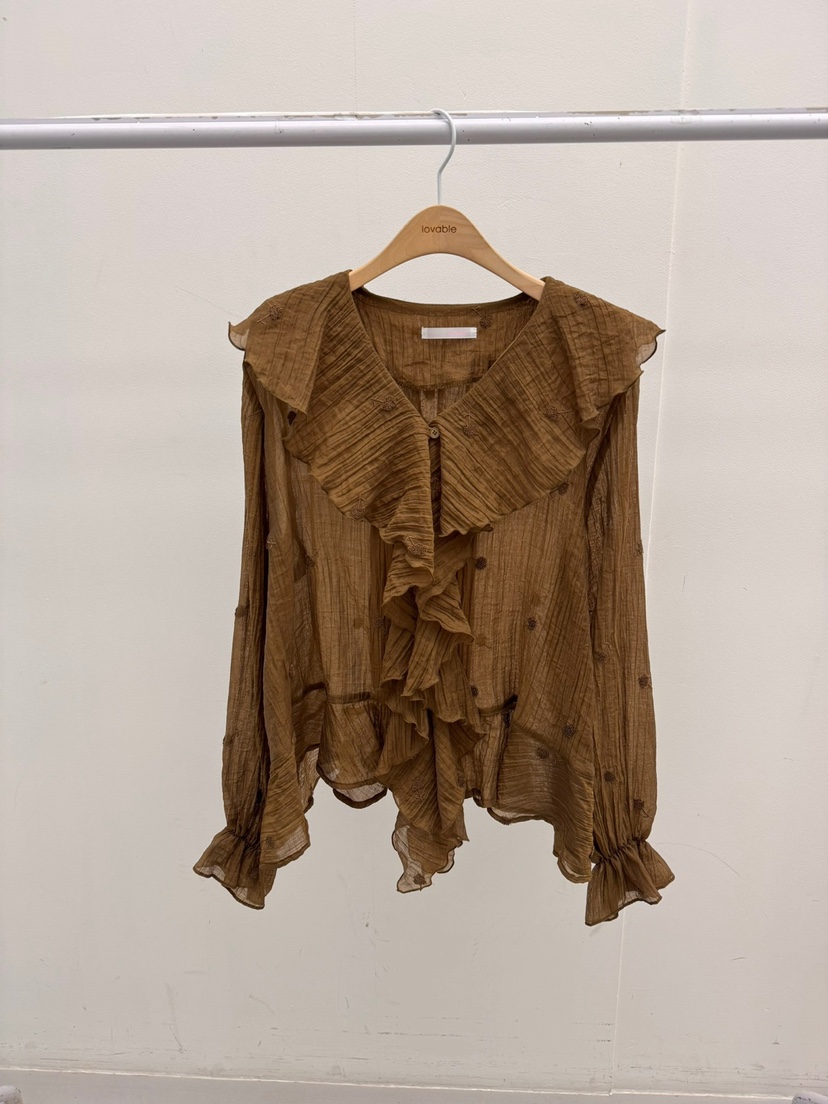 LOVABLE東大門㊣實拍女裝新品時尚推薦休閑熱賣真品襯衫蕾絲衫LOVABLE襯衫/蕾絲衫圖色1