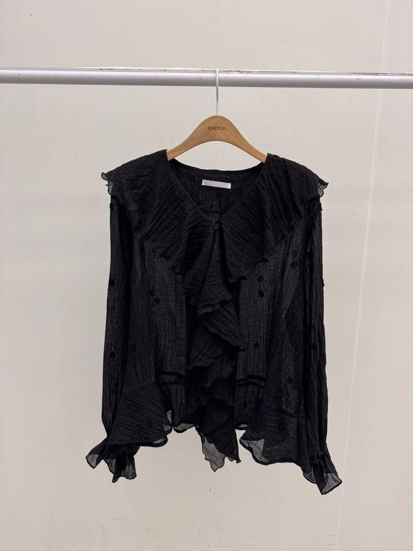 LOVABLE東大門㊣實拍女裝新品時尚推薦休閑熱賣真品襯衫蕾絲衫LOVABLE襯衫/蕾絲衫圖色3