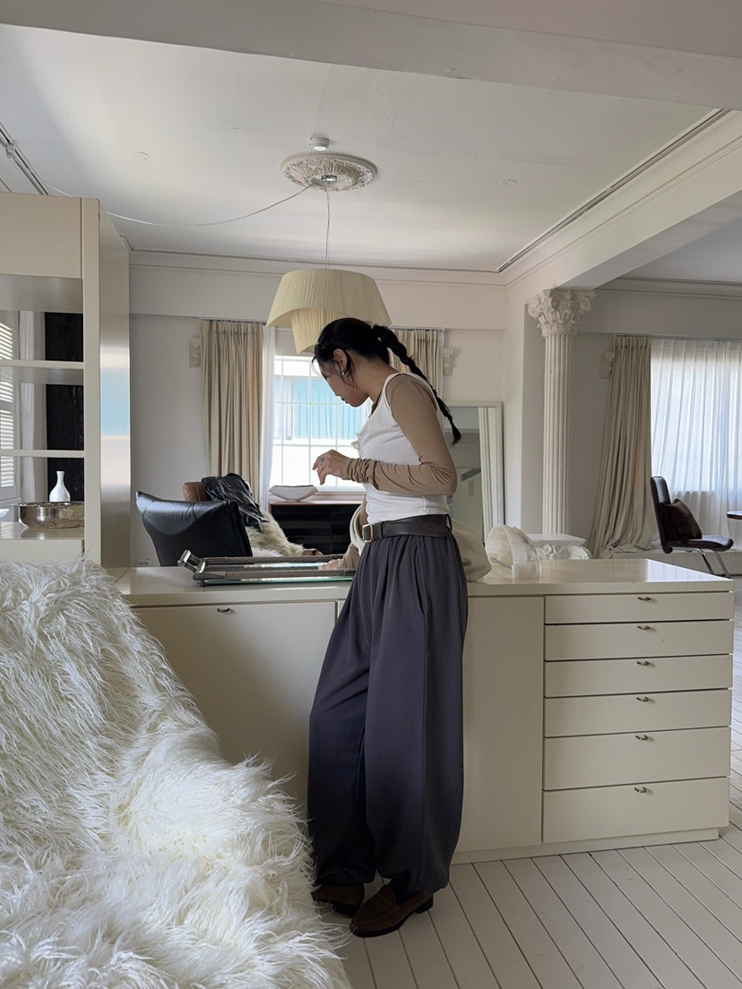 OUPPT韓國直郵㊣女裝新款時尚25秋夏人氣熱賣休閑真品休閑褲OUPPT休閑褲
