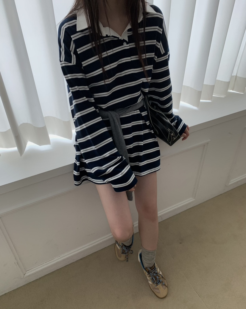 LOVE MOMENT東大門㊣直郵女士新款人氣時尚推薦長袖T恤條紋LOVE MOMENT長袖T恤