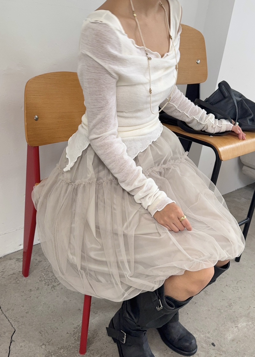 OUPPT東大門㊣直郵女裝新款職業休閑推薦時尚25秋夏長袖T恤羊毛OUPPT長袖T恤