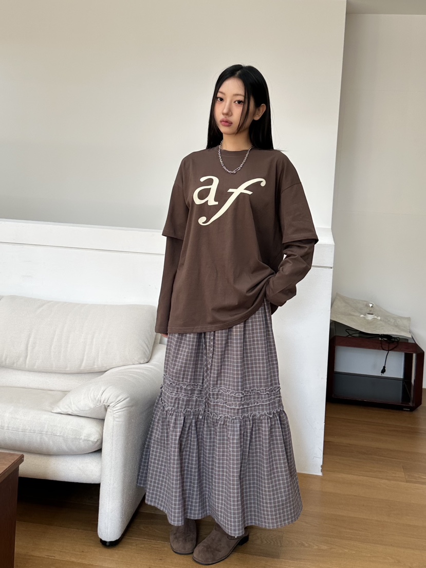 I MFACT韓國代購㊣女裝新品熱賣職業25秋夏真品休閑長袖T恤I MFACT長袖T恤