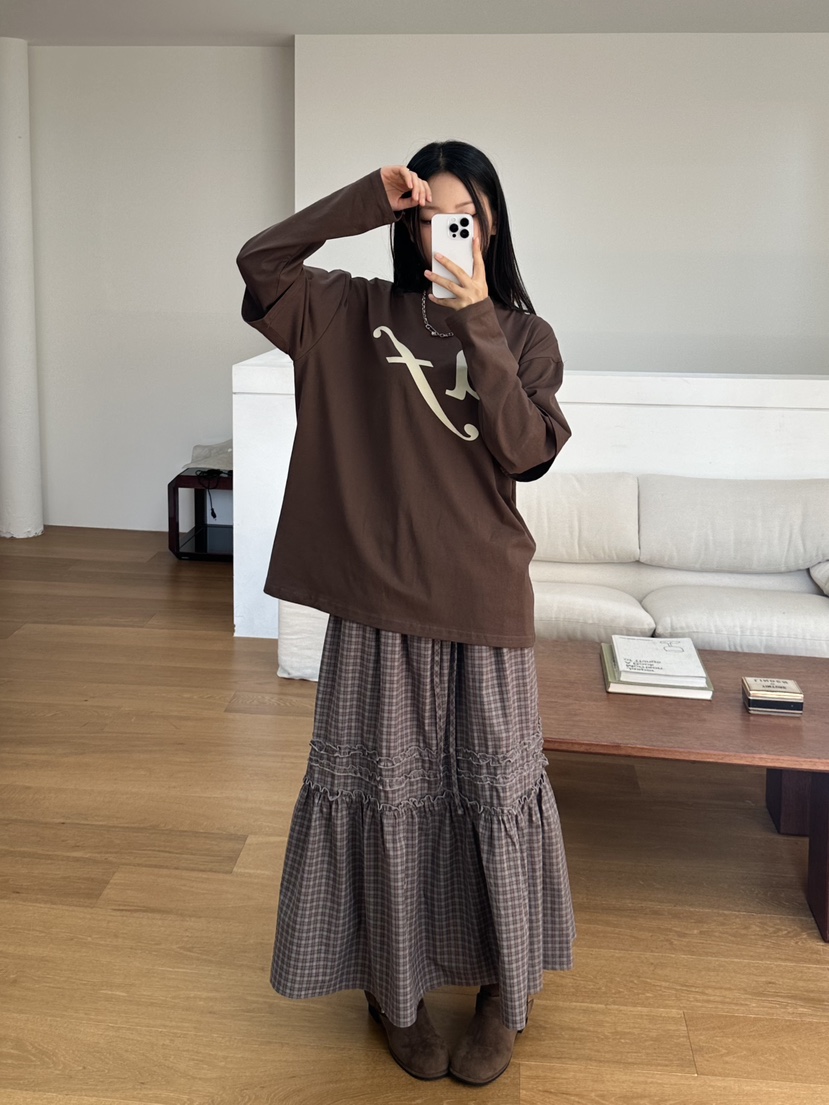 I MFACT韓國代購㊣女裝新品熱賣職業25秋夏真品休閑長袖T恤I MFACT長袖T恤