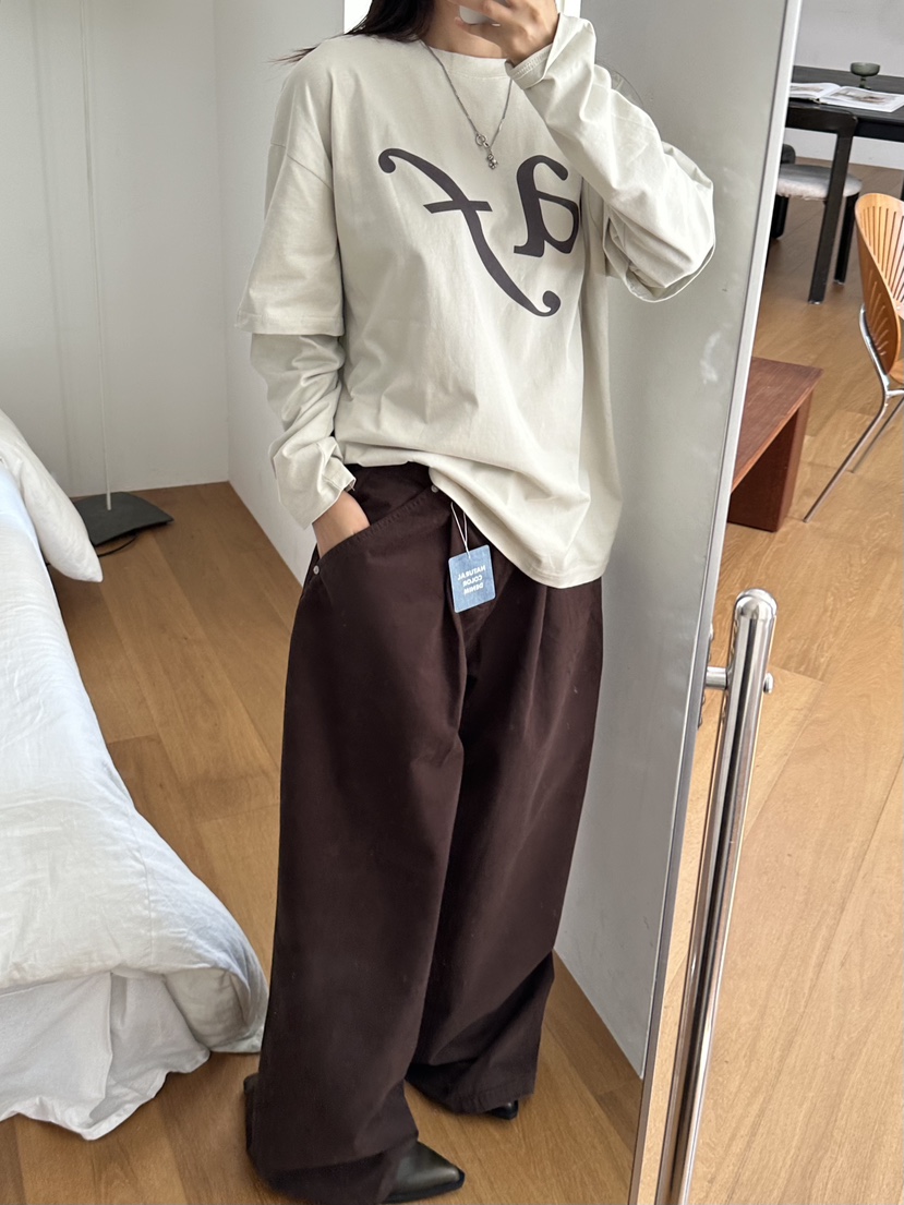 I MFACT韓國代購㊣女裝新品熱賣職業25秋夏真品休閑長袖T恤I MFACT長袖T恤
