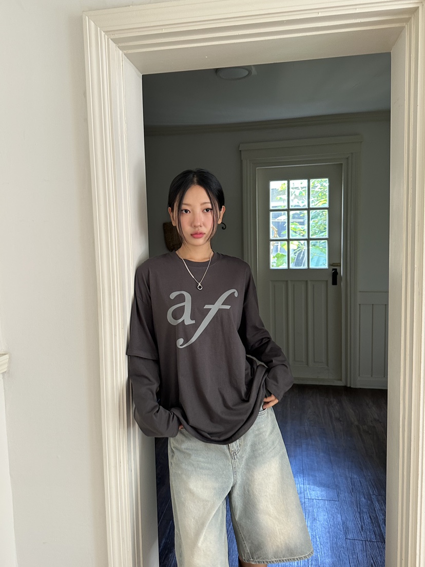I MFACT韓國代購㊣女裝新品熱賣職業25秋夏真品休閑長袖T恤I MFACT長袖T恤