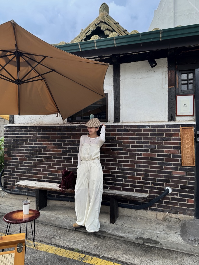 SUNDER MARKET東大門㊣直郵女士新款真品推薦背帶褲不含內搭SUNDER MARKET背帶褲圖色3