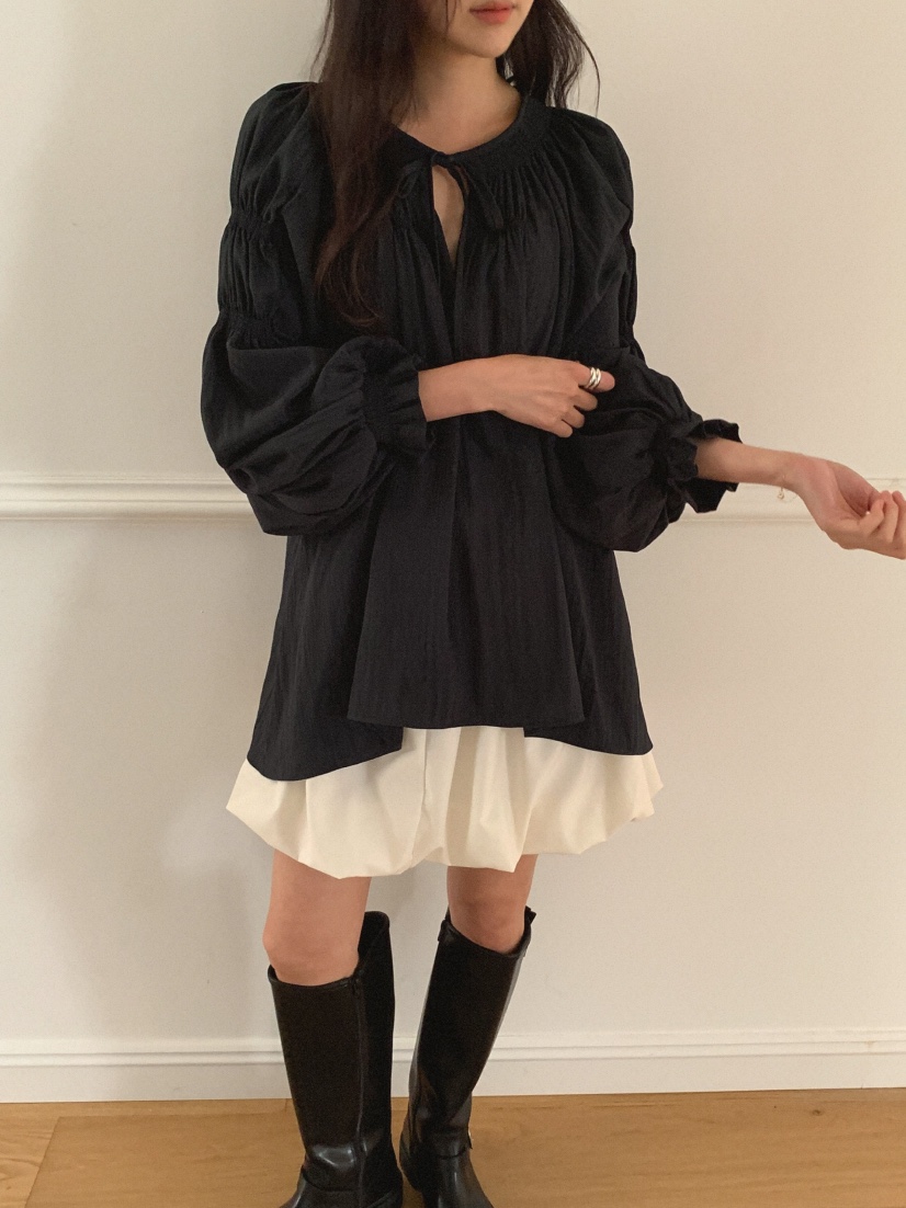 SLAT東大門㊣代購女士新款休閑推薦時尚真品25秋夏襯衫蕾絲衫UNICO-p襯衫/蕾絲衫