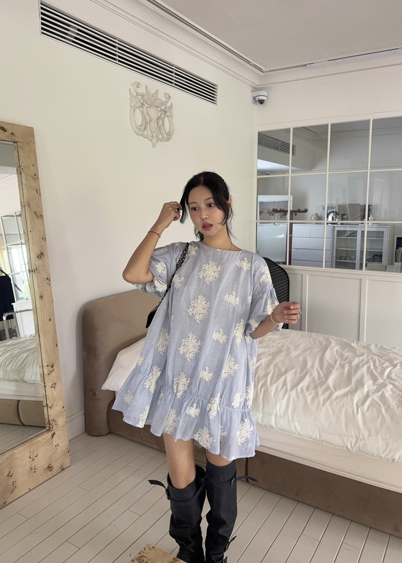 OUPPT東大門㊣實拍女裝新款人氣時尚職業休閑25秋夏推薦連衣裙OUPPT連衣裙圖色1