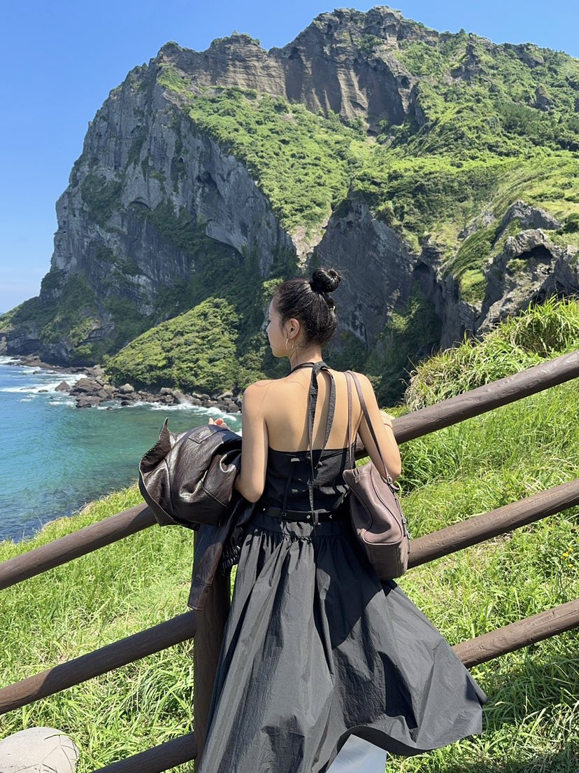 OUPPT韓國直郵㊣女裝新品職業休閑25秋夏熱賣連衣裙不含腰帶OUPPT連衣裙