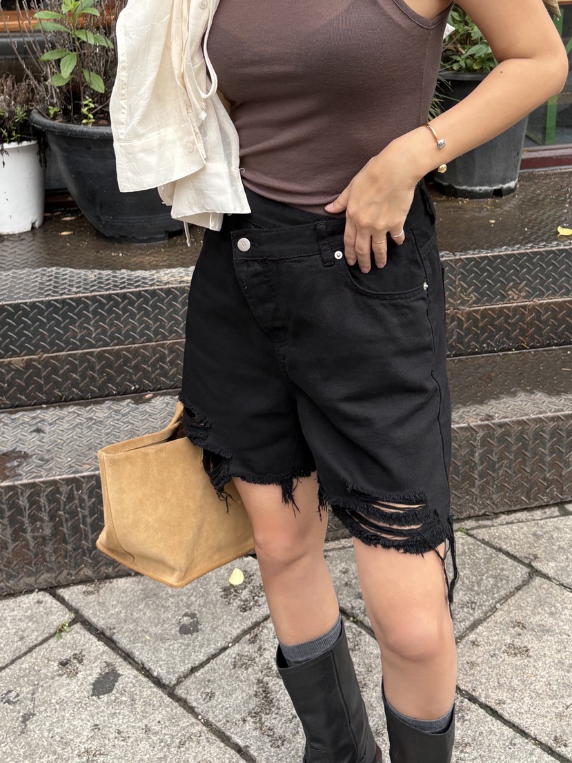 SUNDER MARKET東大門㊣代購女裝新品真品時尚短褲不含腰帶SUNDER MARKET短褲圖色2