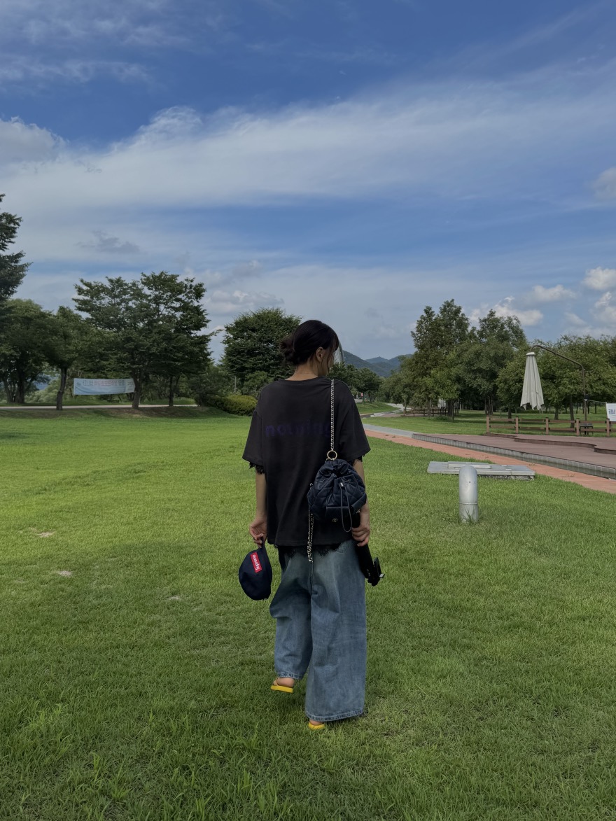 FRANC—L韓國代購㊣女裝新款時尚真品人氣休閑牛仔褲寬松牛仔FRANC牛仔褲