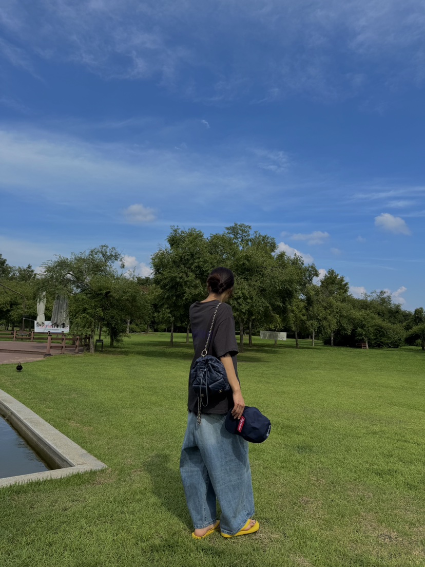 FRANC—L韓國代購㊣女裝新款時尚真品人氣休閑牛仔褲寬松牛仔FRANC牛仔褲