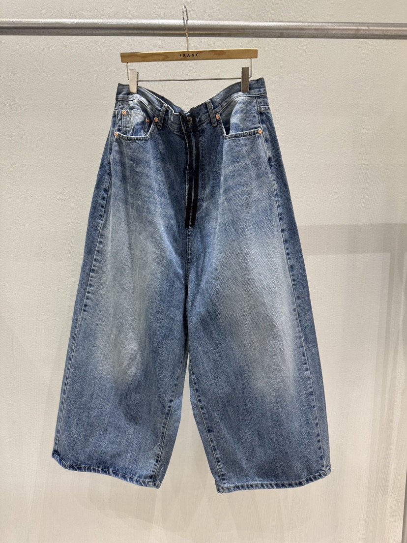 FRANC—L韓國代購㊣女裝新款時尚真品人氣休閑牛仔褲寬松牛仔FRANC牛仔褲圖色1