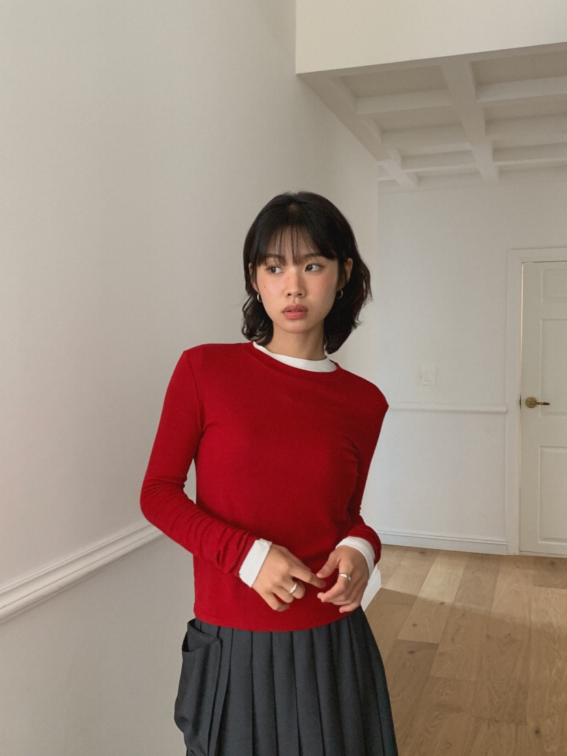 SLAT韓國直郵㊣女裝新款人氣熱賣25秋夏真品推薦職業長袖T恤UNICO-p長袖T恤
