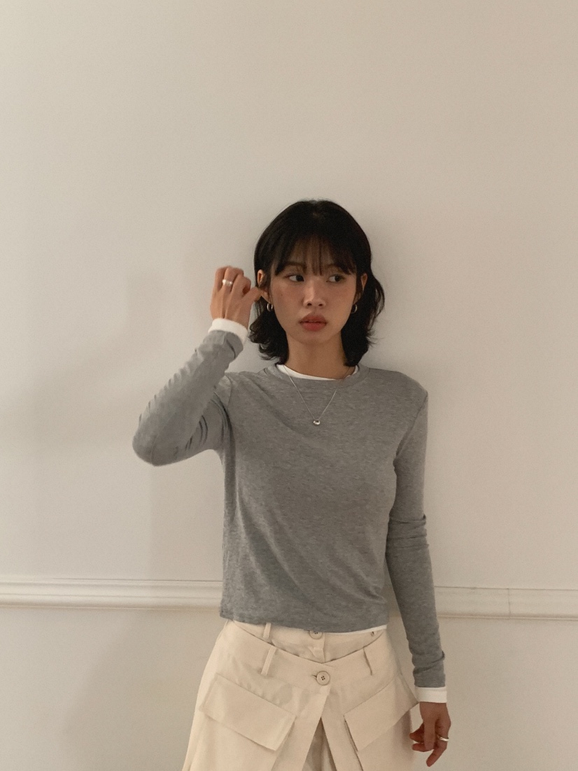 SLAT韓國直郵㊣女裝新款人氣熱賣25秋夏真品推薦職業長袖T恤UNICO-p長袖T恤