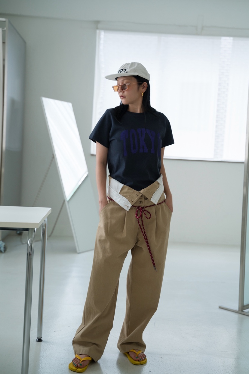 FRANC—L韓國代購㊣女裝新品職業人氣時尚真品休閑褲含腰繩FRANC休閑褲