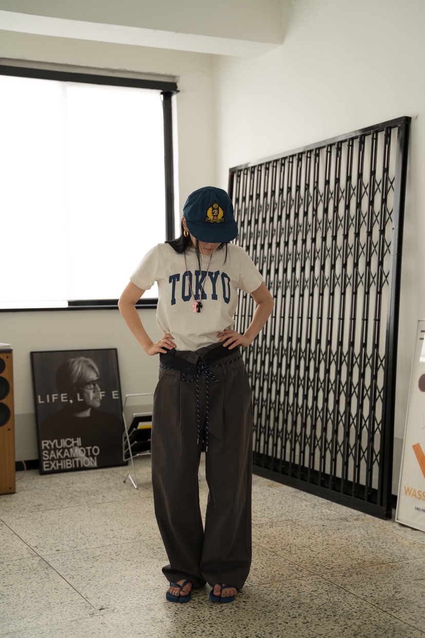 FRANC—L韓國代購㊣女裝新品職業人氣時尚真品休閑褲含腰繩FRANC休閑褲