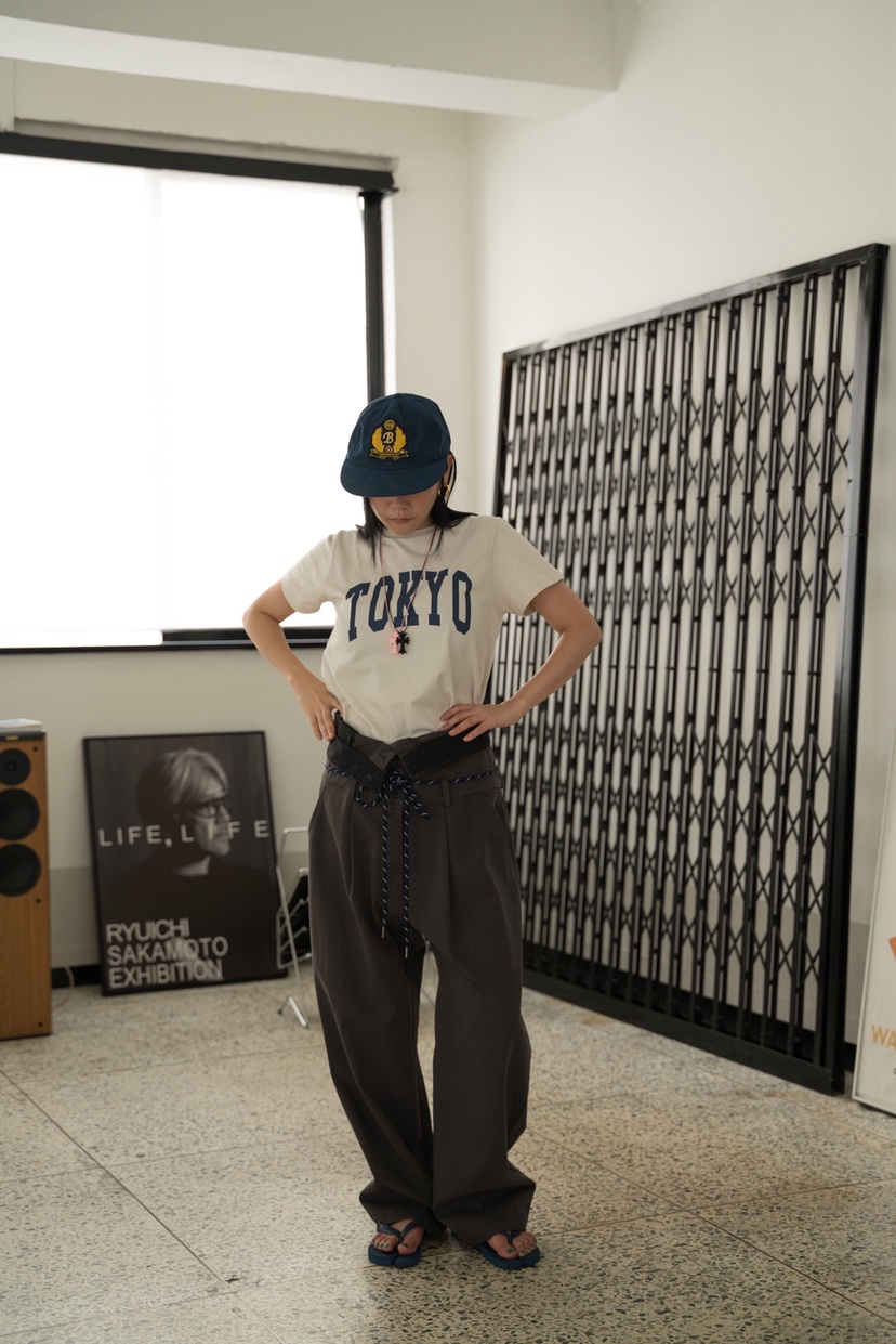 FRANC—L韓國代購㊣女裝新品職業人氣時尚真品休閑褲含腰繩FRANC休閑褲