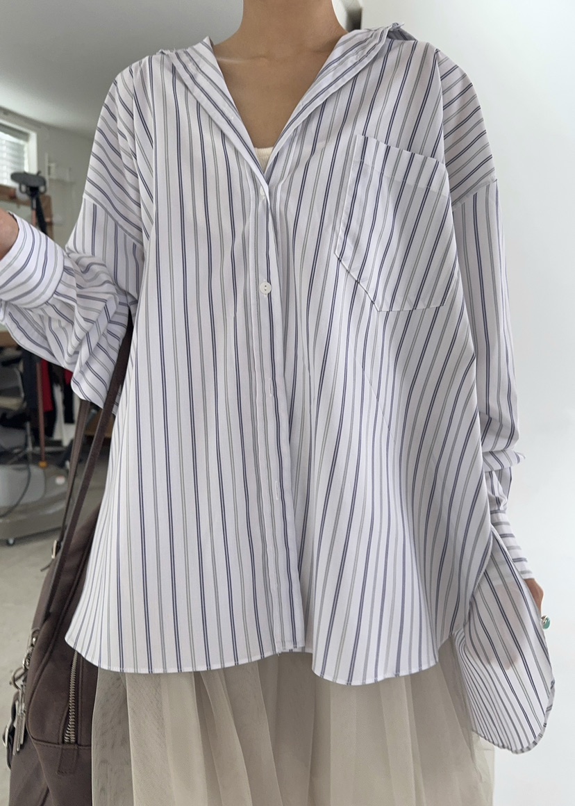 OUPPT東大門㊣直郵女裝新款時尚休閑推薦熱賣人氣襯衫蕾絲衫OUPPT襯衫/蕾絲衫圖色1