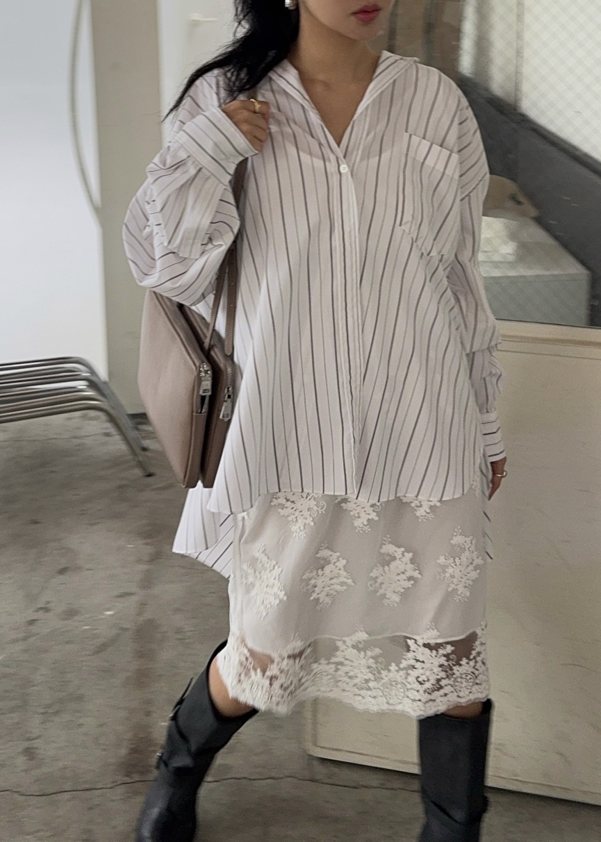 OUPPT東大門㊣直郵女裝新款時尚休閑推薦熱賣人氣襯衫蕾絲衫OUPPT襯衫/蕾絲衫圖色2