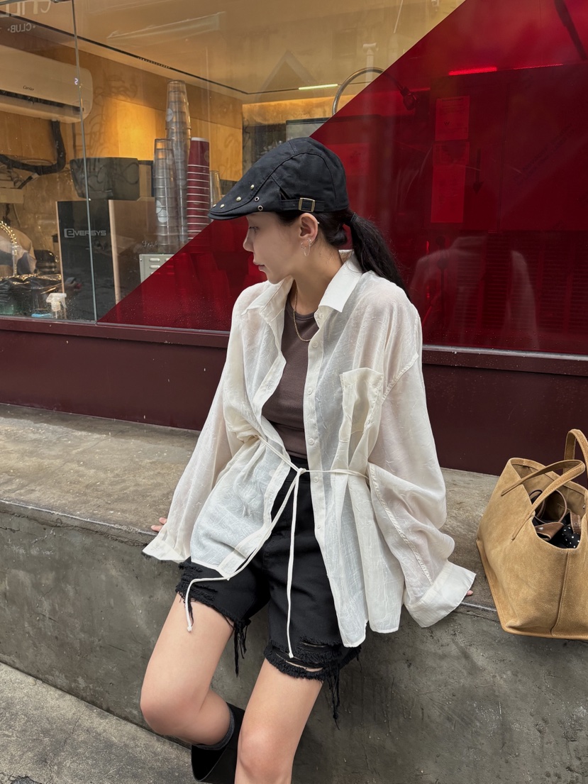 SUNDER MARKET東大門㊣直郵女士新款職業時尚人氣襯衫蕾絲衫SUNDER MARKET襯衫/蕾絲衫