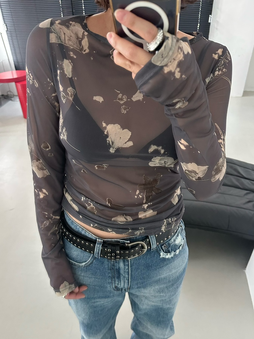 AWESOMESAUCE東大門㊣實拍女士新品熱賣休閑25秋夏推薦長袖T恤AWESOME SAUCE長袖T恤
