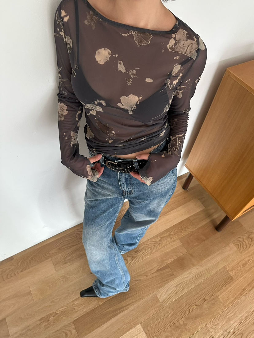 AWESOMESAUCE東大門㊣實拍女士新品熱賣休閑25秋夏推薦長袖T恤AWESOME SAUCE長袖T恤