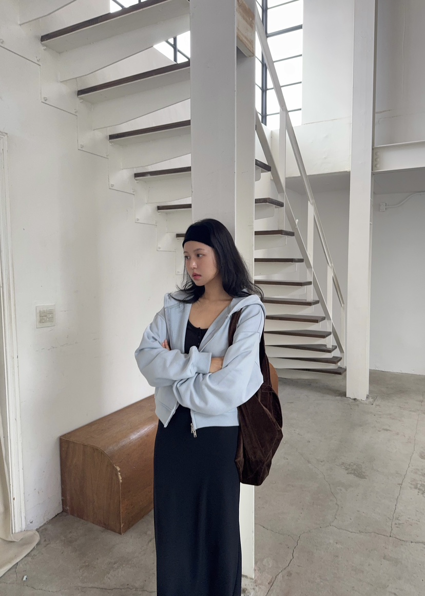 OUPPT東大門㊣實拍女裝新款熱賣人氣25秋夏推薦衛衣拉鏈兜帽OUPPT衛衣