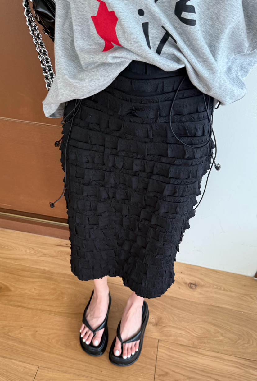 DENVER韓國代購㊣女士新款休閑推薦25秋夏時尚半身裙中短裙DENVER半身裙/中短裙