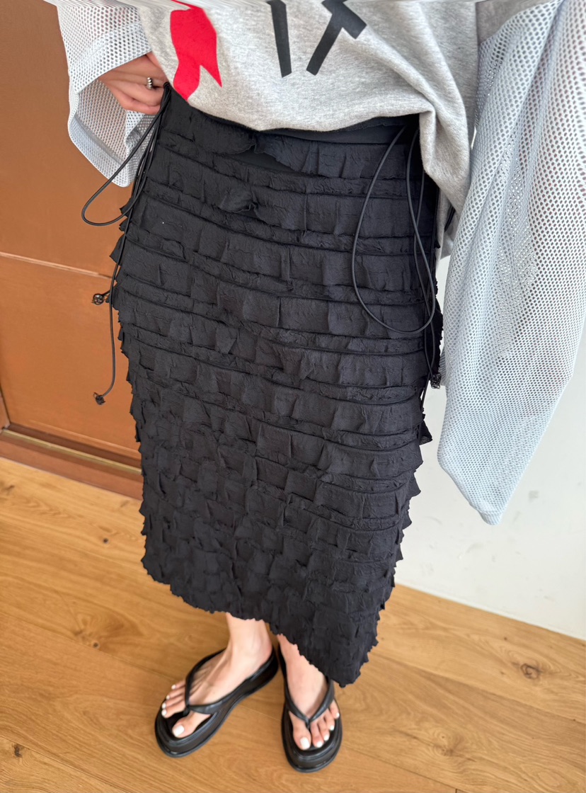 DENVER韓國代購㊣女士新款休閑推薦25秋夏時尚半身裙中短裙DENVER半身裙/中短裙圖色3