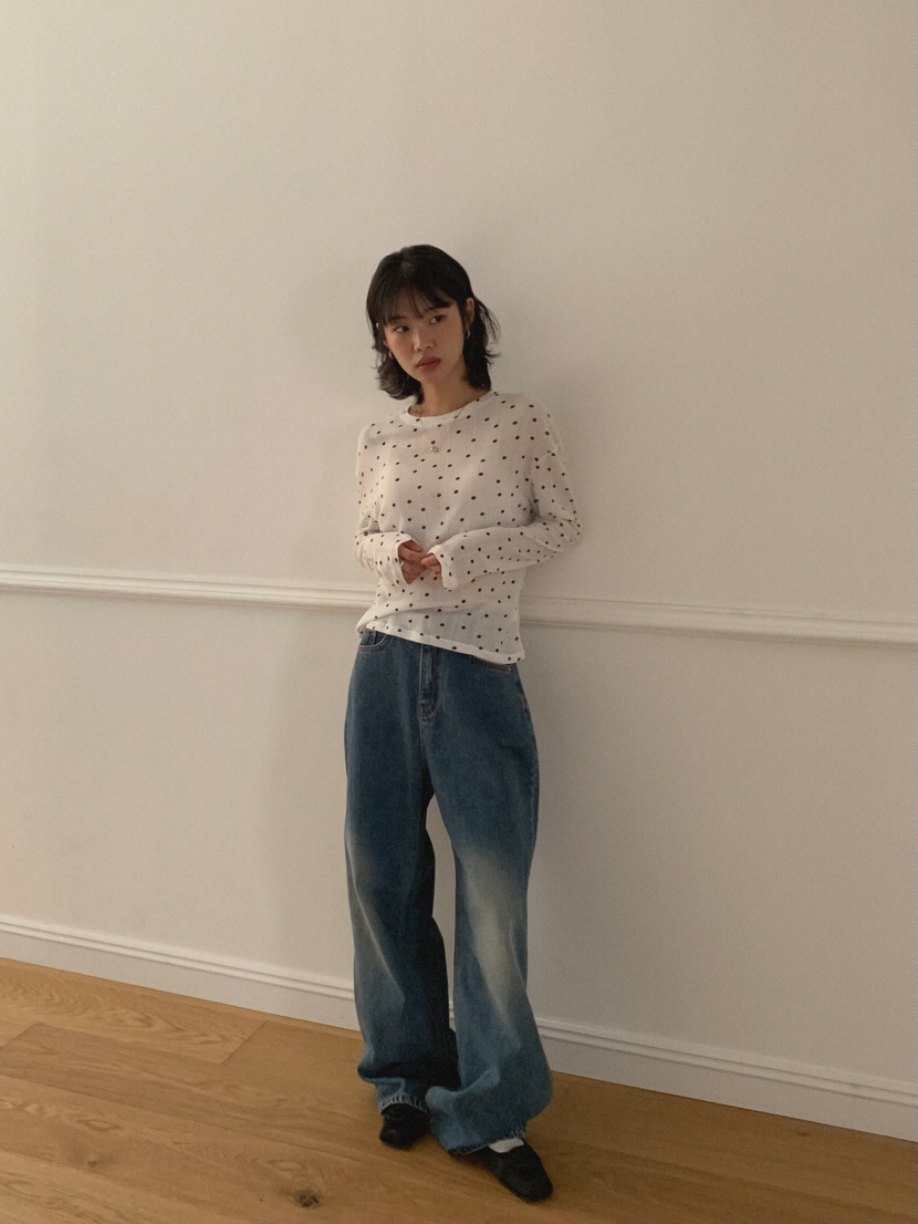 SLAT東大門㊣直郵女裝新款休閑職業熱賣真品25秋夏推薦長袖T恤UNICO-p長袖T恤