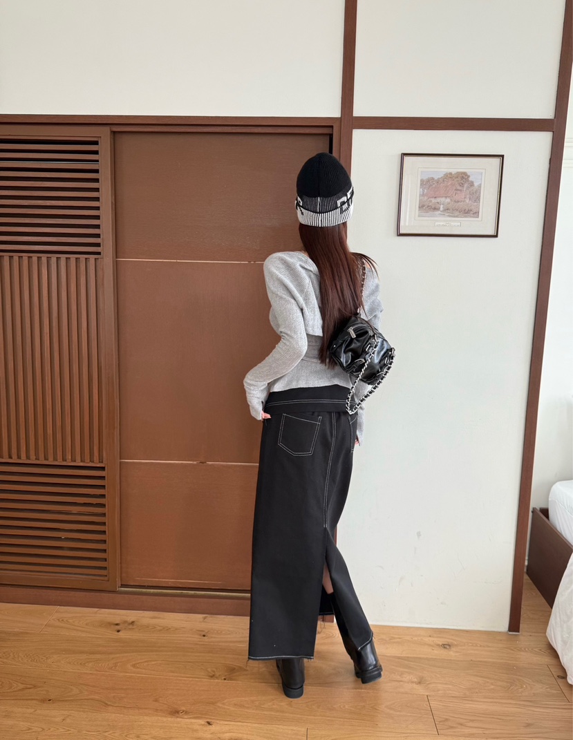DENVER東大門㊣實拍女裝新品休閑熱賣人氣職業時尚真品長裙DENVER長裙