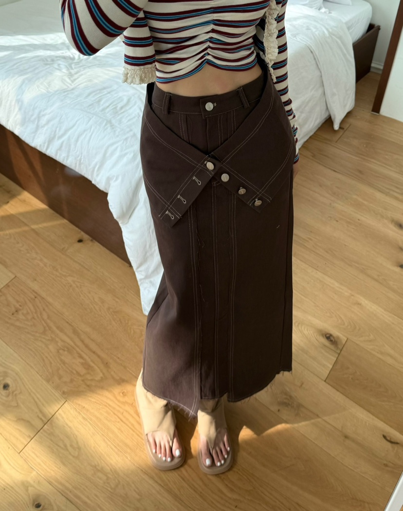 DENVER東大門㊣實拍女裝新品休閑熱賣人氣職業時尚真品長裙DENVER長裙圖色2