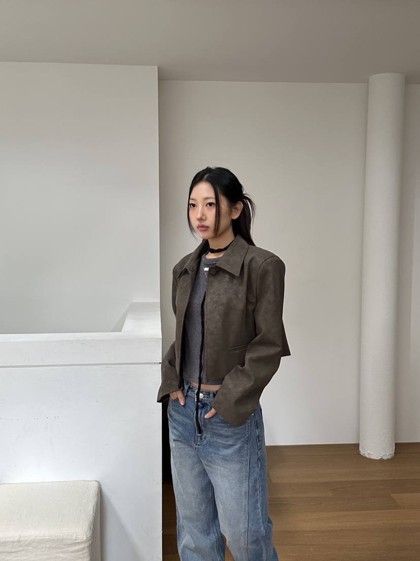 I MFACT韓國代購㊣女裝新款時尚熱賣推薦休閑人氣真品夾克I MFACT夾克