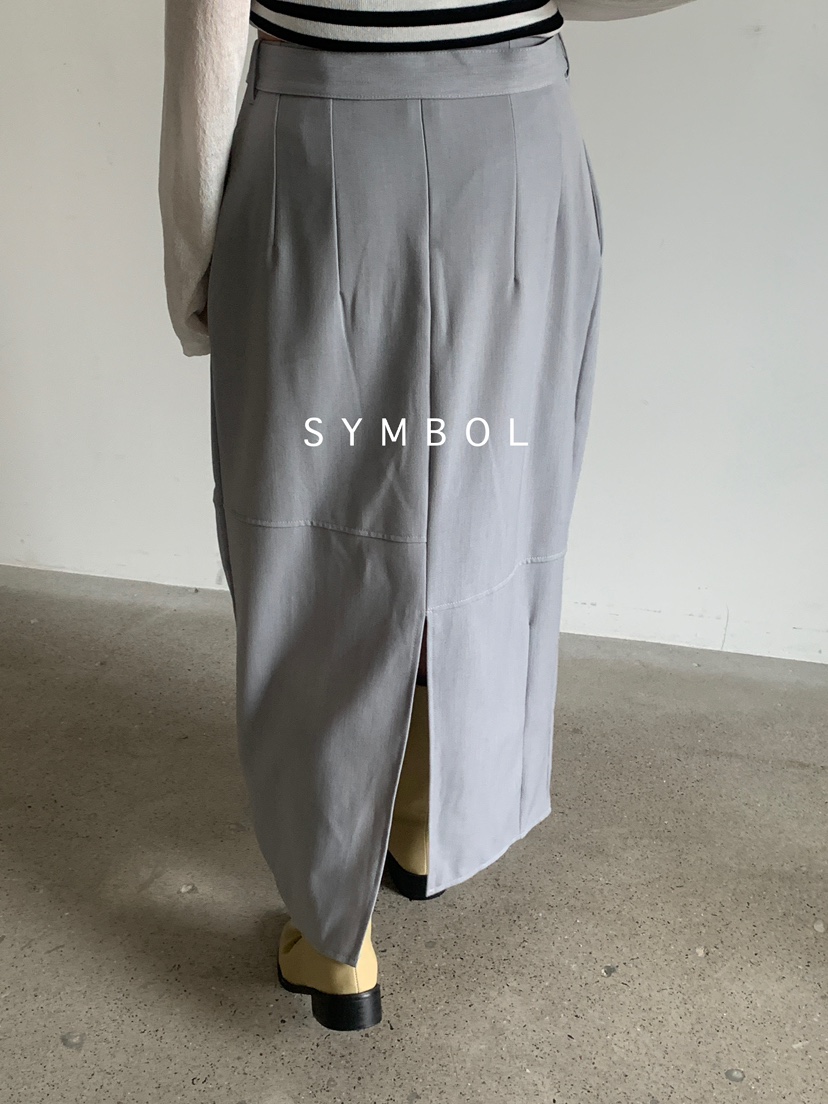 SYMBOL韓國直郵㊣女裝新品真品休閑25秋夏時尚推薦長裙含腰帶SYMBOL長裙
