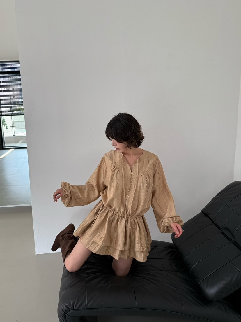 AWESOMESAUCE韓國代購㊣女士新品休閑真品職業連衣裙不含腰帶AWESOME SAUCE連衣裙