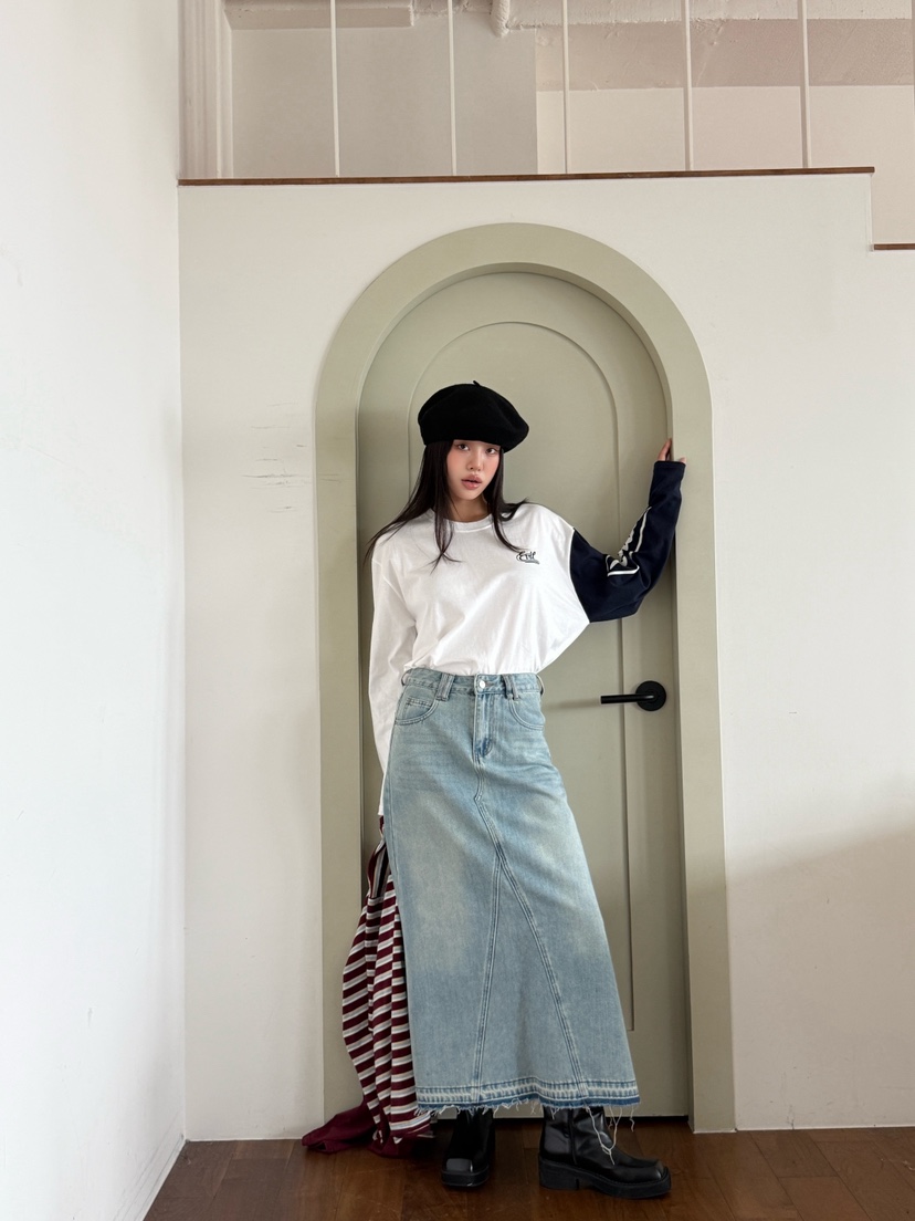 BLACK RIBBON-A韓國直郵㊣女裝新品真品時尚長裙不含腰帶BLACK RIBBON-A長裙