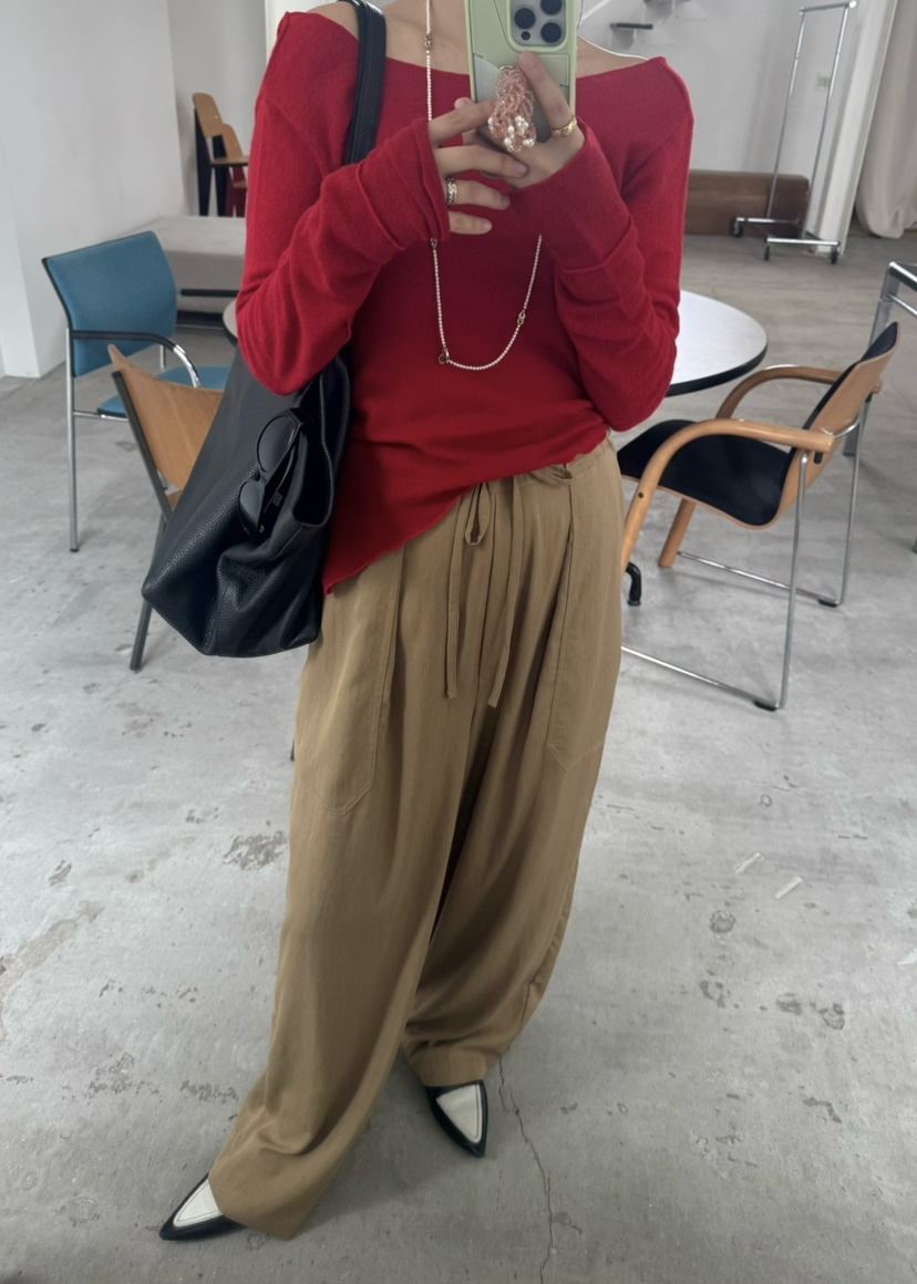 OUPPT韓國直郵㊣女裝新款熱賣人氣推薦時尚25秋夏休閑休閑褲OUPPT休閑褲