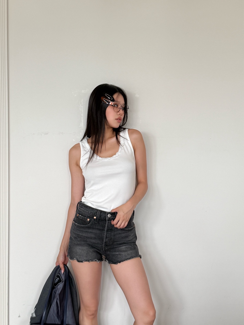 BLACK RIBBON-A東大門㊣代購女裝新品熱賣25秋夏吊帶背心BLACK RIBBON-A吊帶/背心