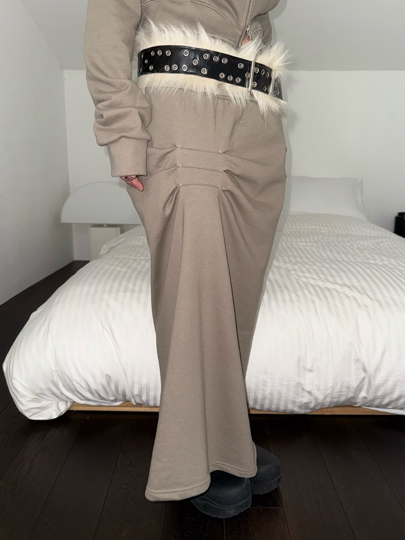 AWESOMESAUCE東大門㊣代購女士新品時尚推薦職業長裙不含腰帶AWESOME SAUCE長裙圖色2