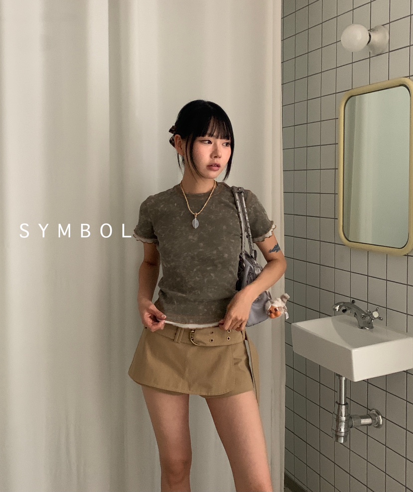 SYMBOL東大門㊣實拍女士新款休閑時尚職業熱賣25秋夏T恤水洗SYMBOLT恤
