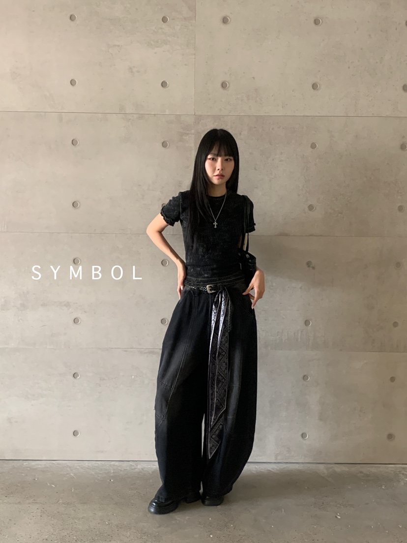 SYMBOL東大門㊣實拍女士新款休閑時尚職業熱賣25秋夏T恤水洗SYMBOLT恤