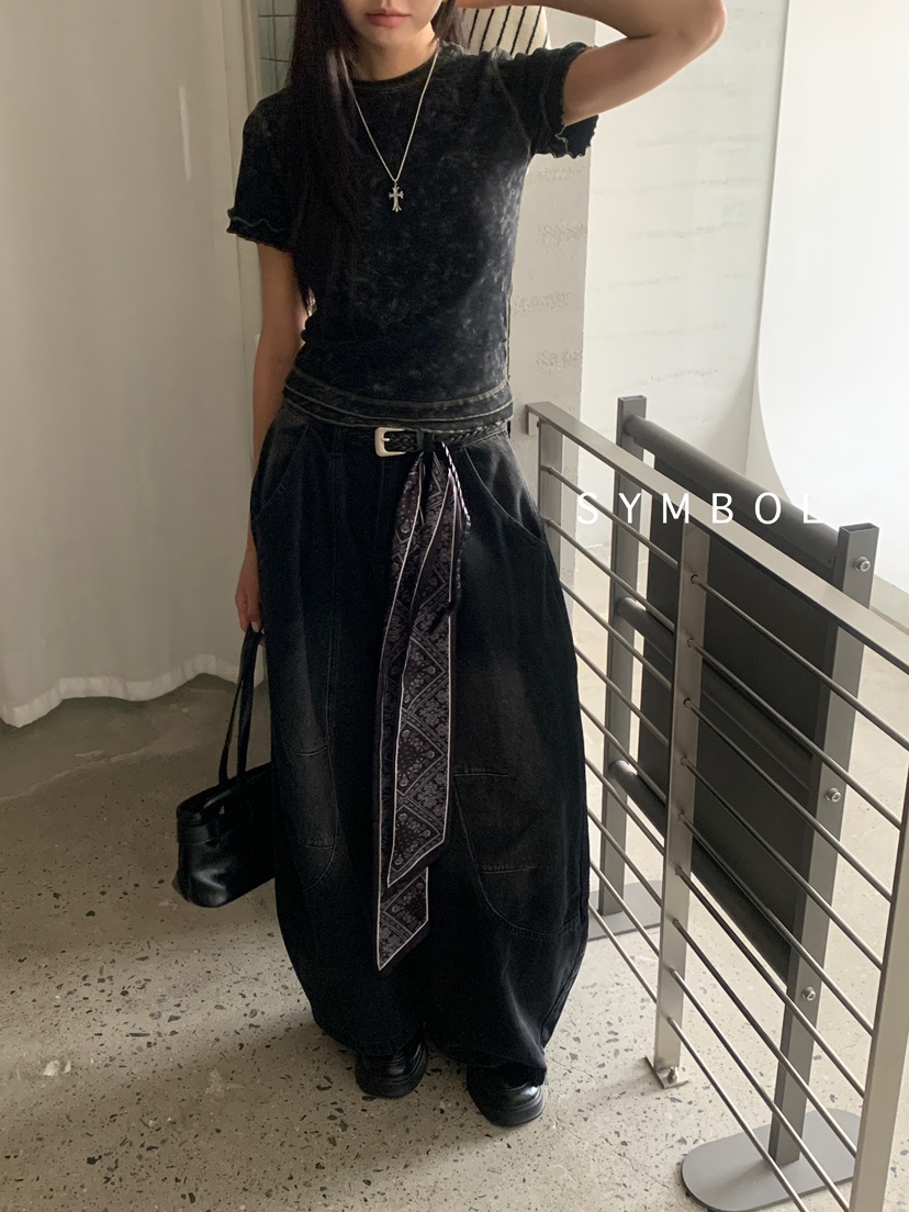 SYMBOL東大門㊣實拍女士新款休閑時尚職業熱賣25秋夏T恤水洗SYMBOLT恤
