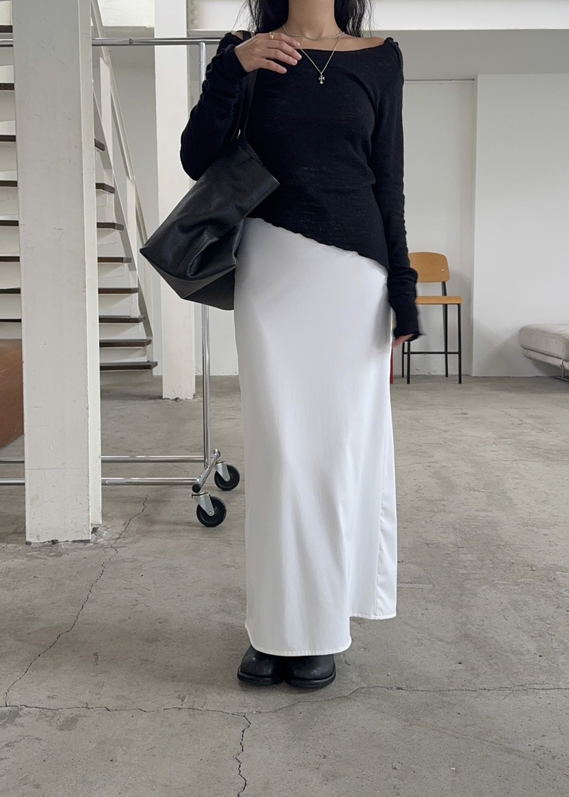 OUPPT韓國代購㊣女士新款真品熱賣時尚職業推薦25秋夏休閑長裙OUPPT長裙