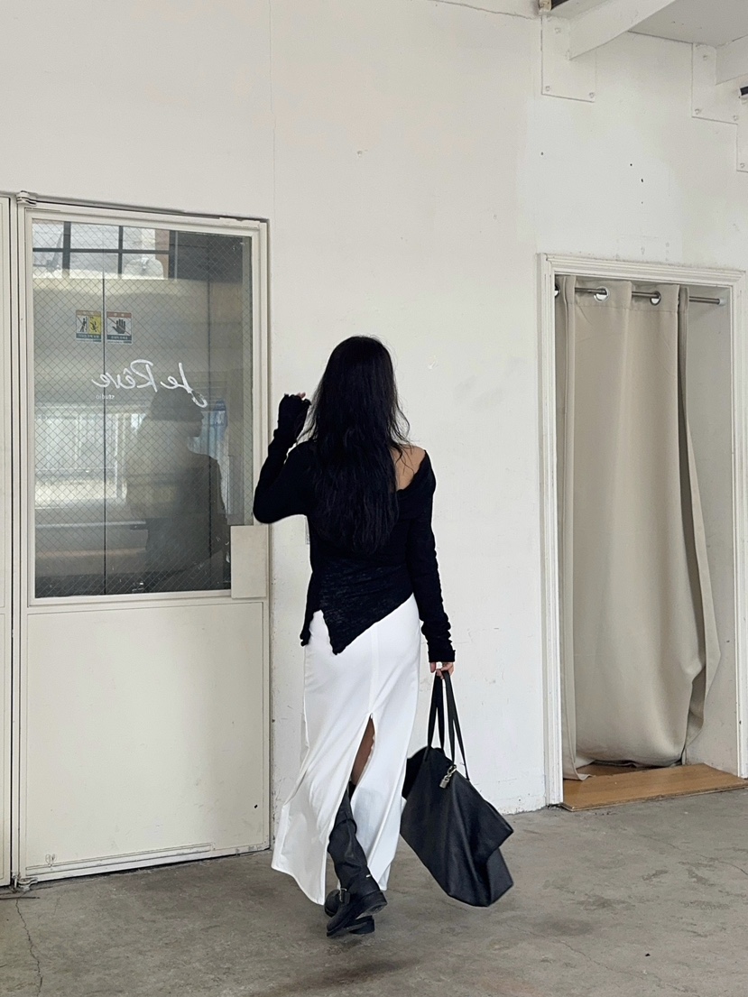 OUPPT韓國代購㊣女士新款真品熱賣時尚職業推薦25秋夏休閑長裙OUPPT長裙