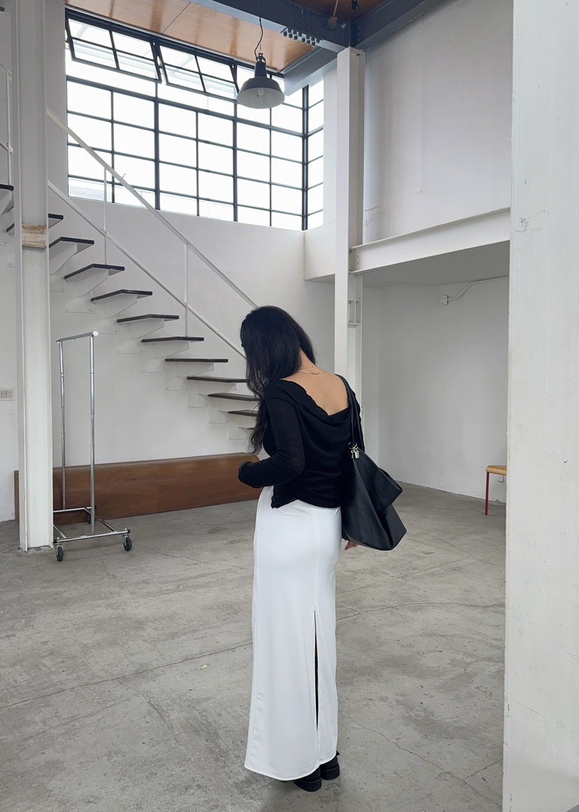 OUPPT韓國代購㊣女士新款真品熱賣時尚職業推薦25秋夏休閑長裙OUPPT長裙