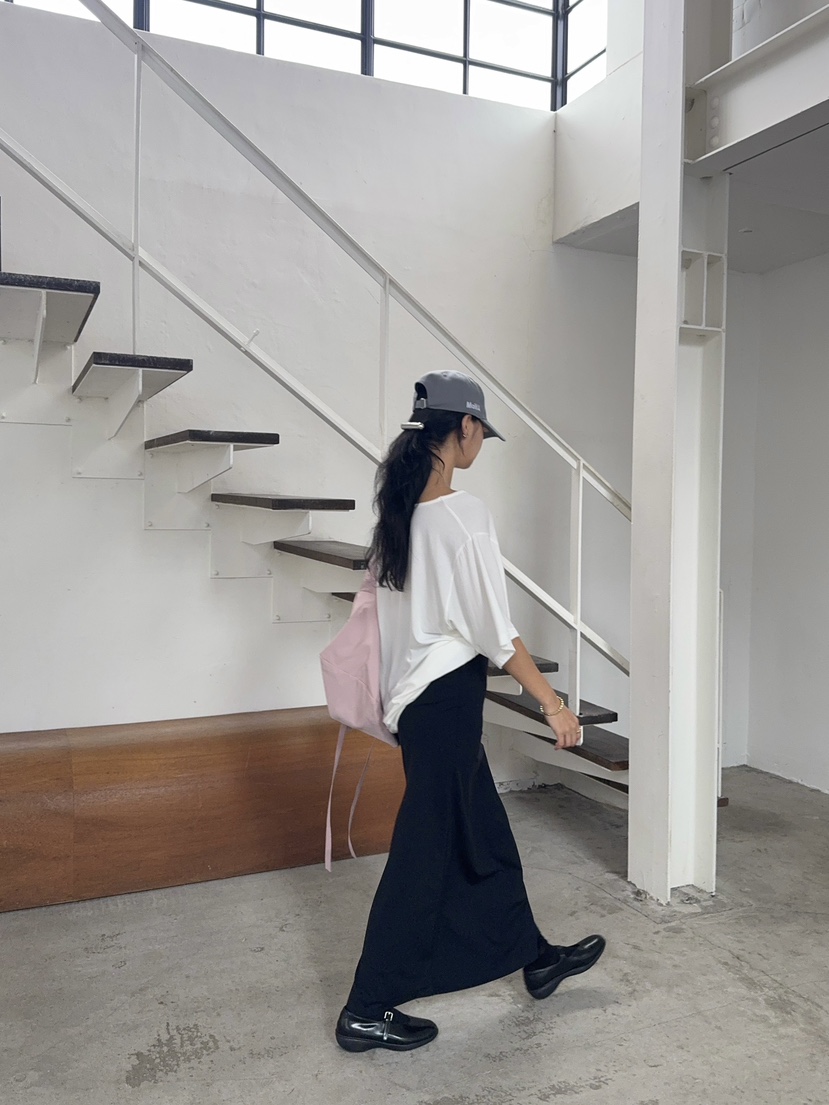 OUPPT韓國代購㊣女士新款真品熱賣時尚職業推薦25秋夏休閑長裙OUPPT長裙